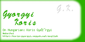 gyorgyi koris business card